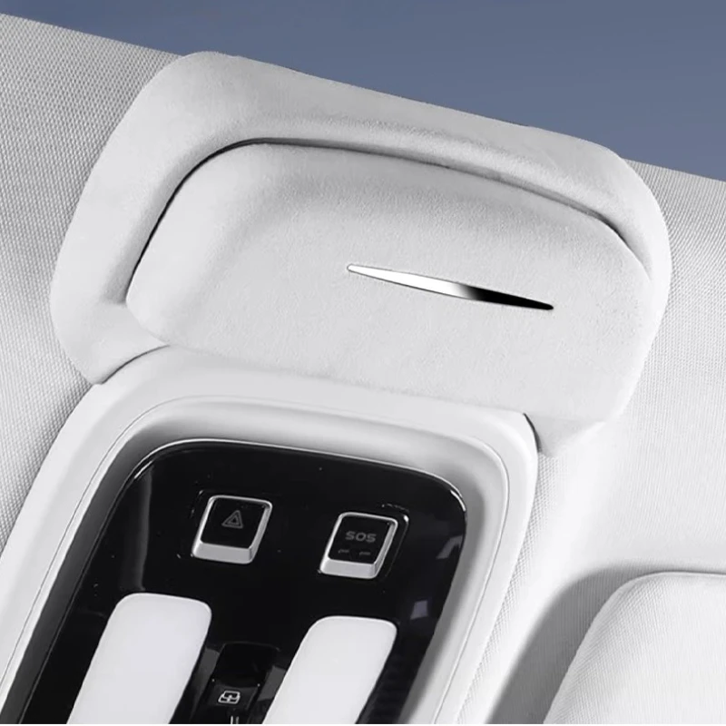For Changan Deepal G318 Suede Car Glasses Case Roof Multi Functional Sunglasses Storage Box Protective Interior Accessory