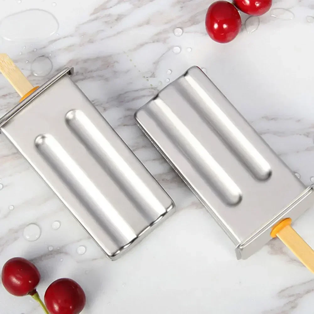 قالب آيس كريم من الفولاذ المقاوم للصدأ ، قالب مصاصة ، 10 قوالب ، آيس كريم محلي الصنع ، منزلي