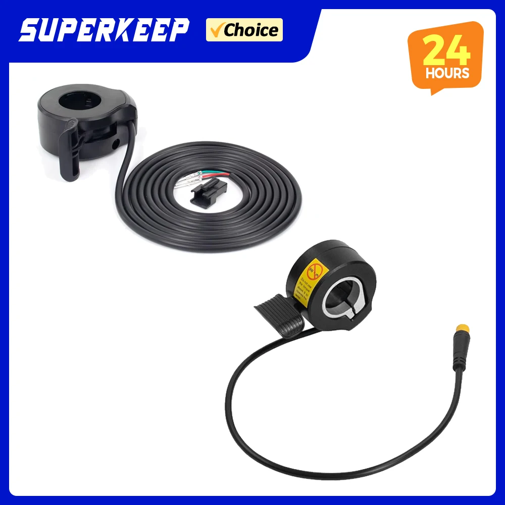 Image of 130X Ebike Daumengas Beschleuniger für Elektrofahrrad 12V-72V Drossel 3 Pin Wasserdicht WP/SM Stecker Stecker Zubehör
