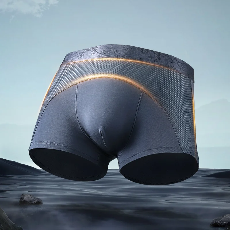 

Men's Underwear, Men's Ice Silk Mesh Boxer Briefs, Modal Sports Boxer Shorts, Thin, Breathable and Comfortable Underwear