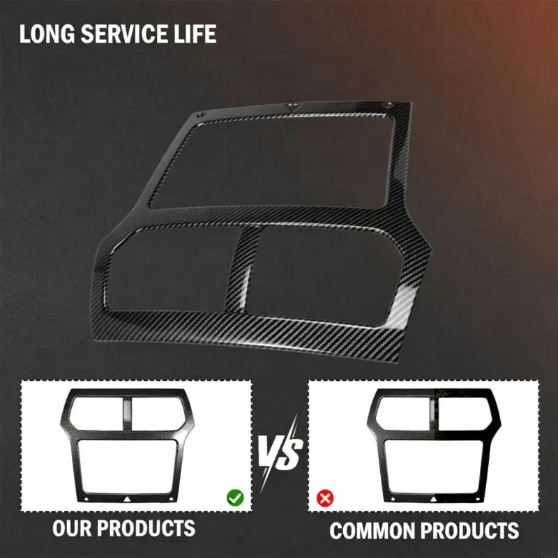 D5BE Vehicle Cabin Trim Frame for Explorer 2011-2015 with Black Carbon-Fiber-Style Pattern, 1-Piece Interior Component for