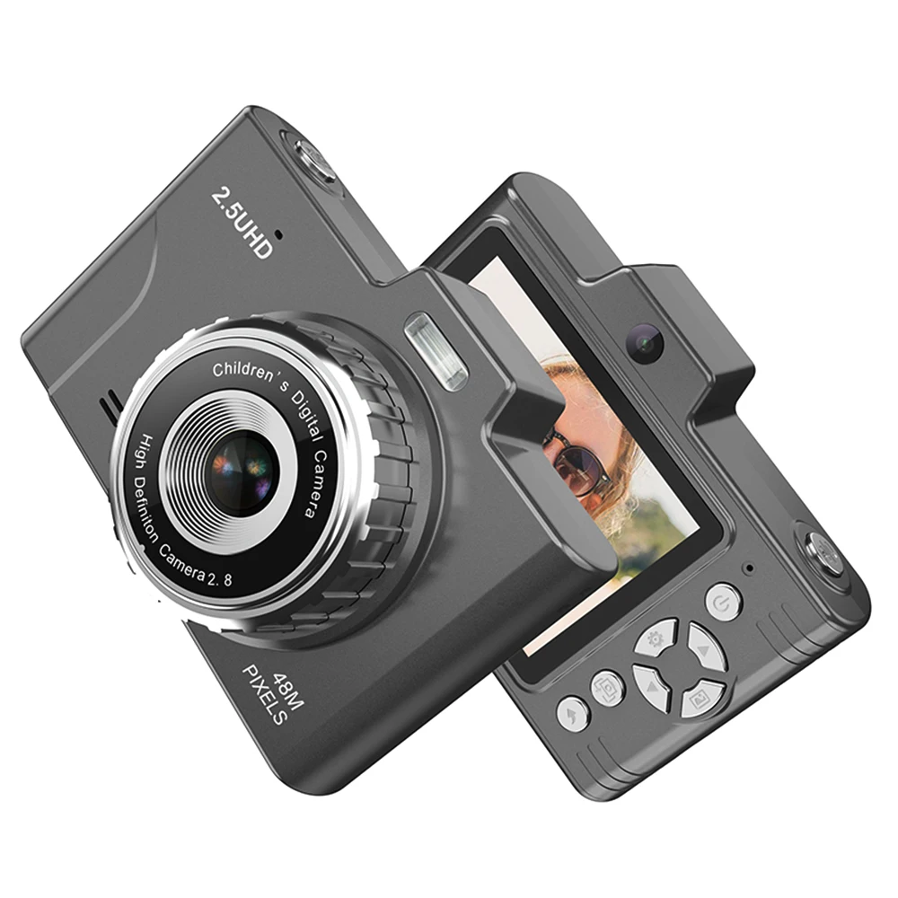 

Portable Kids Camera 1080P Compact Camera 48MP Dual Lenses 8× Optical Zoom Great Gift for Boys Girls Kids Adult Teenagers
