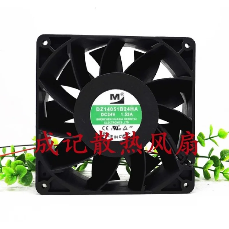 C  for   M DZ14051B24HA 14050 DC24V 1.53A 14CM 2-Wire Dual Ball Cooling Fan