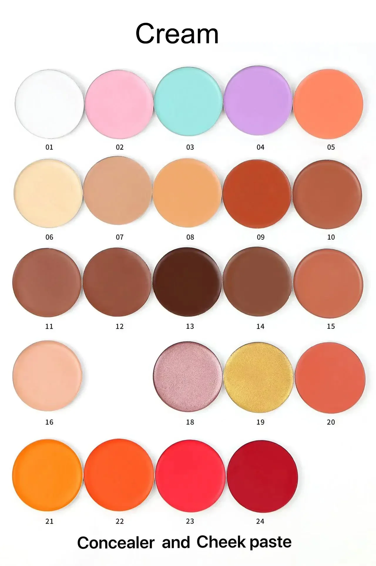 Concealer/Blush/ Powder/Cream Plate DIY Custom Logo 3-color Long Lasting Waterproof Brighten Private Label Makeup Wholesale