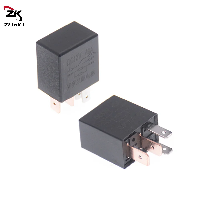 (ZYDD01) 1Pcs DC 12V 40A Rated Current 1NO 1NC SPDT 4/5 Pins Car Automotive Alarm Relay 40 Amp