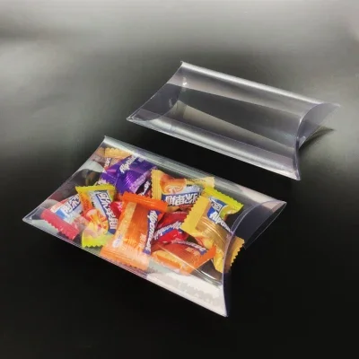

100pcs Wedding Favor Box Transparent Clear Pillow Rectangle Candy Box Chocolate Gift Box For Baby Shower Birthday Festival Party