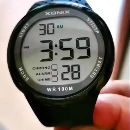 XONIX orologi sportivi da uomo Digital Waterproof 100m Led Light Outdoor Swimming Diving Watch orologio da polso multifunzione da esterno