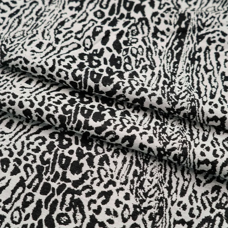 L100cm X W155cm Leopard Print Jacquard Fabric Black Abstract Style Sexy Autumn Spring Apparel Bag Pillow Cover Fashion Material