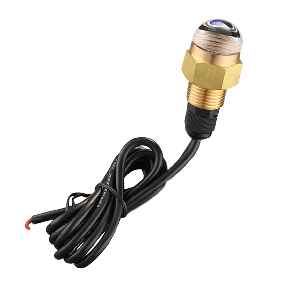 

Подводная лампа для морской лодки, яркая лампа 12 В, латунное стекло, синяя сливная пробка, 1/2 дюйма, NPT яхта