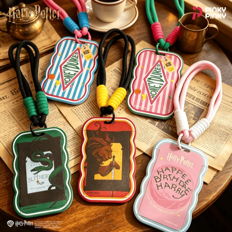 Pinky Harry Potter Card Holder Bag Charm Pendant for Daily Halloween Christmas Birthday Gift for Students Fans Women