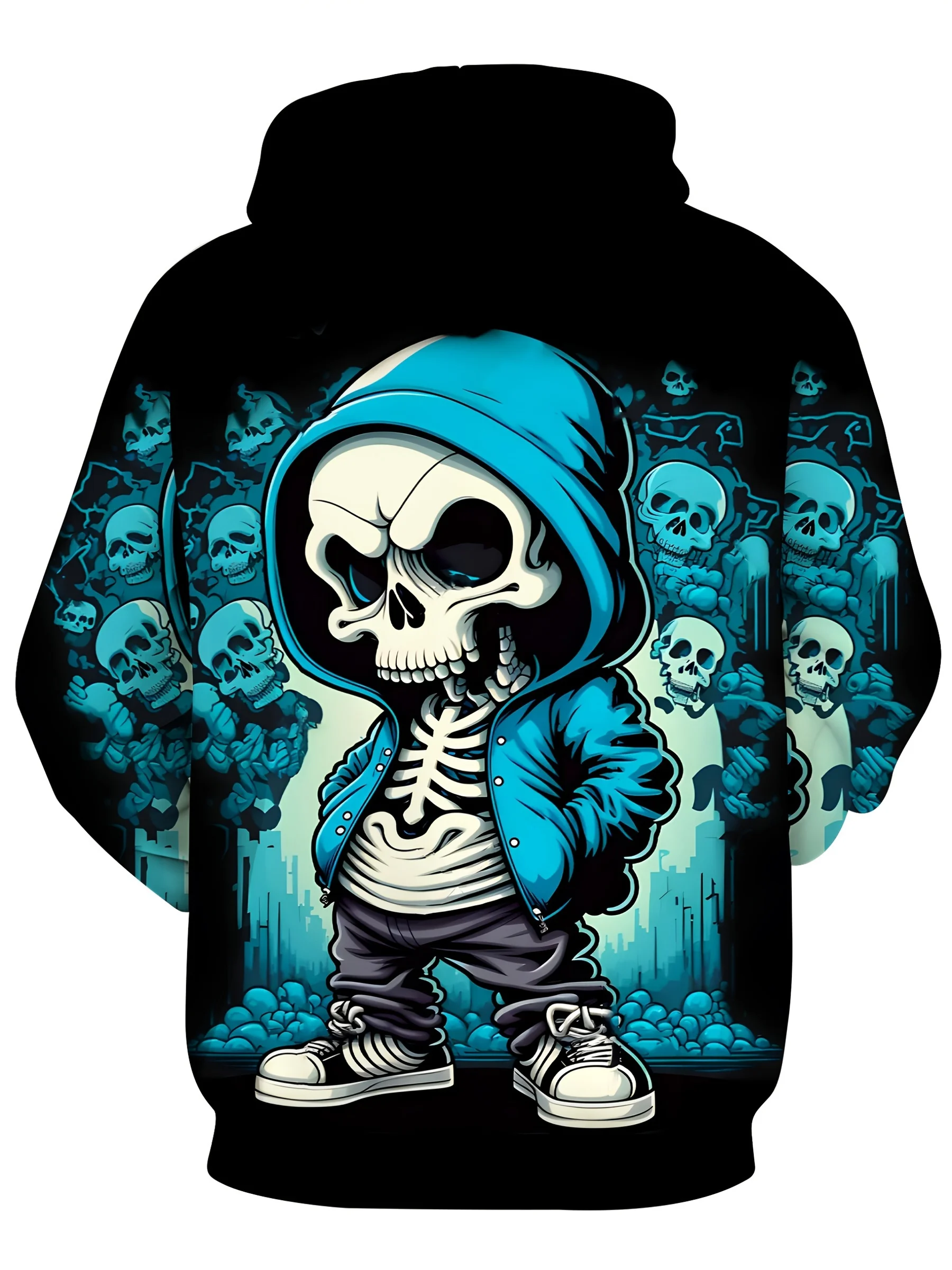 New model: men’s hooded long-sleeve loose-fitting casual printed basic sweatshirt. Perfect for young people in spring, summer, a