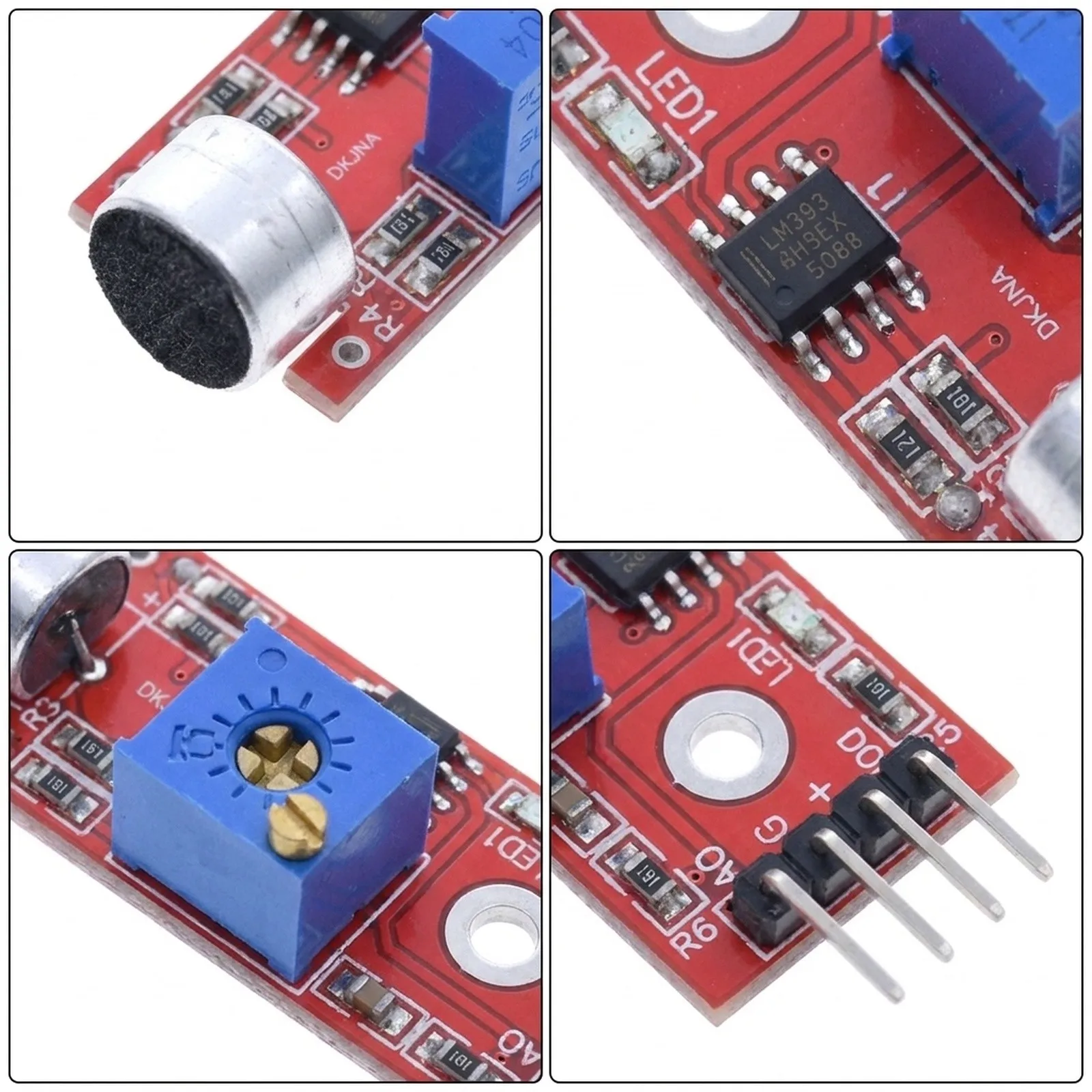 Sensor Module Ky-037 Low Noise Microphones Sensitivity Solar Power Sound Sensor Supplies 20dB Threshold  Sensor