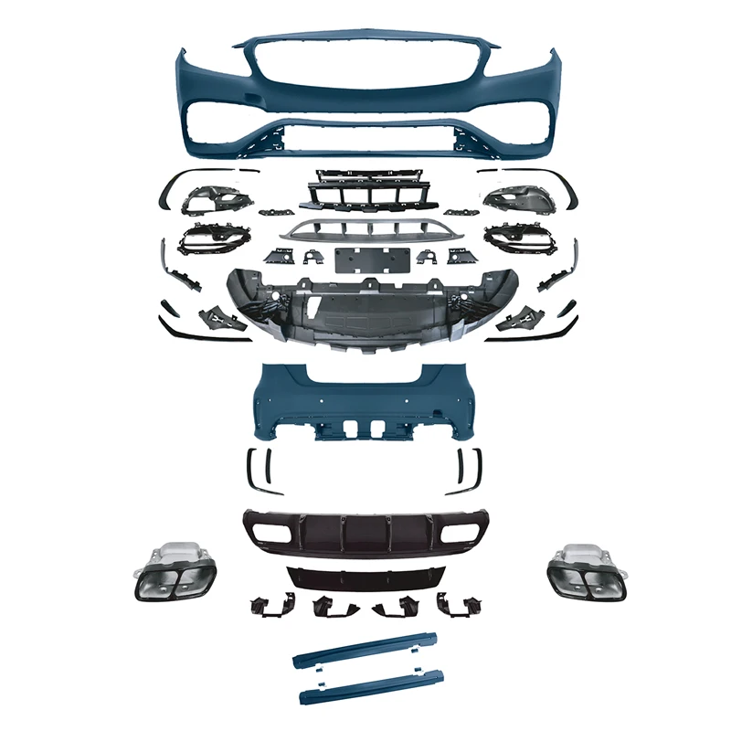 

BR Auto Parts Car Bumpers for Mercedes Benz a Class 2013-2018 W176 A45 Upgrade to Body Kit Side Skirts Accessories
