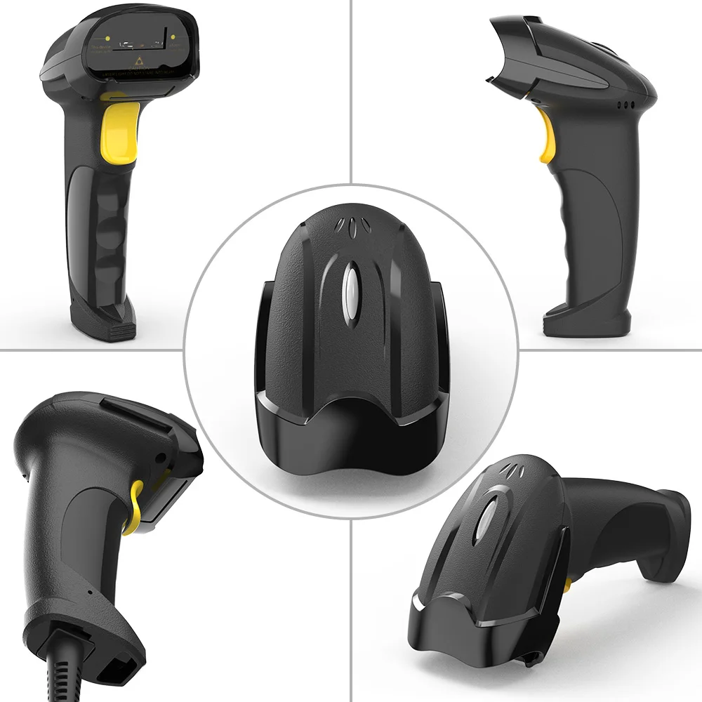GTCODESTAR Handheld USB Barcode Reader Supermarket Scan Gun 1D Laser Barcode Scanner Wired Scanners for Warehouse Scanning