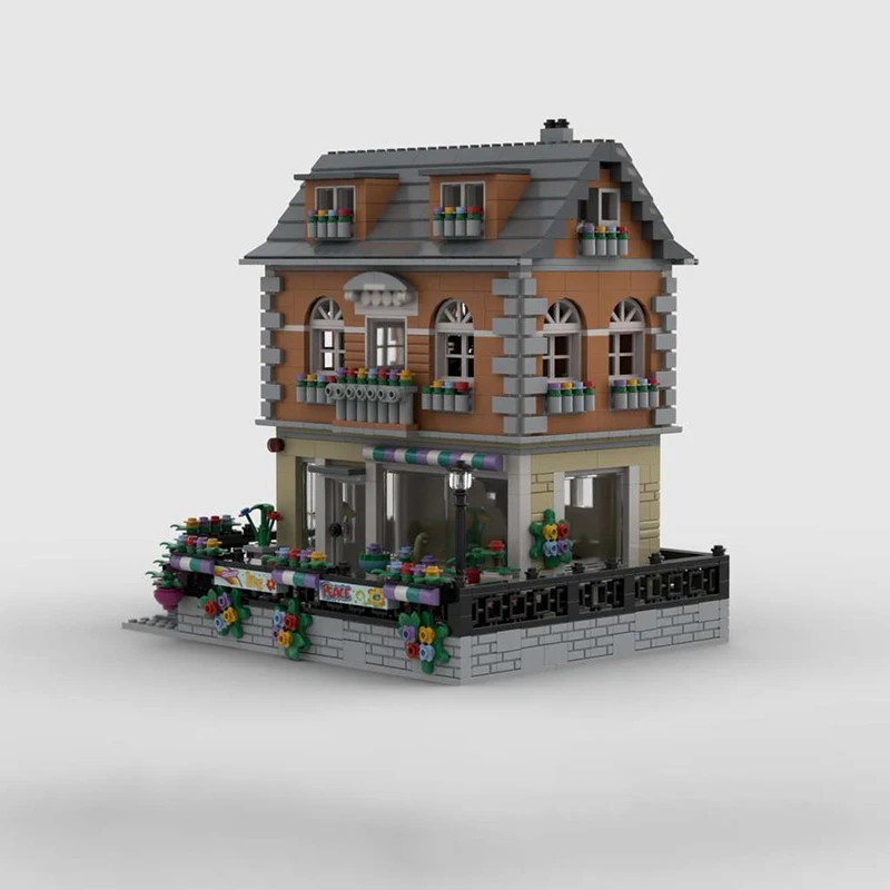 ストリートビューモデル MOC ビルディングレンガ農村ビジネス住宅モジュラーテクノロジーギフトホリデー組み立てる子供のおもちゃ