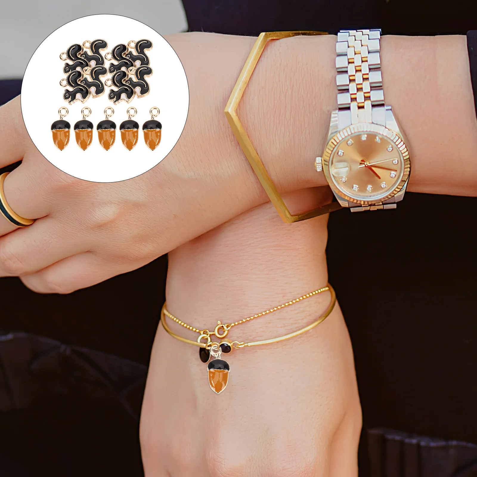 

20Pcs Squirrel Pine Cone Charms Alloy No Burrs Rust Proof DIY Necklace Bracelet Earring Craft Supplies Charms for Bracelets