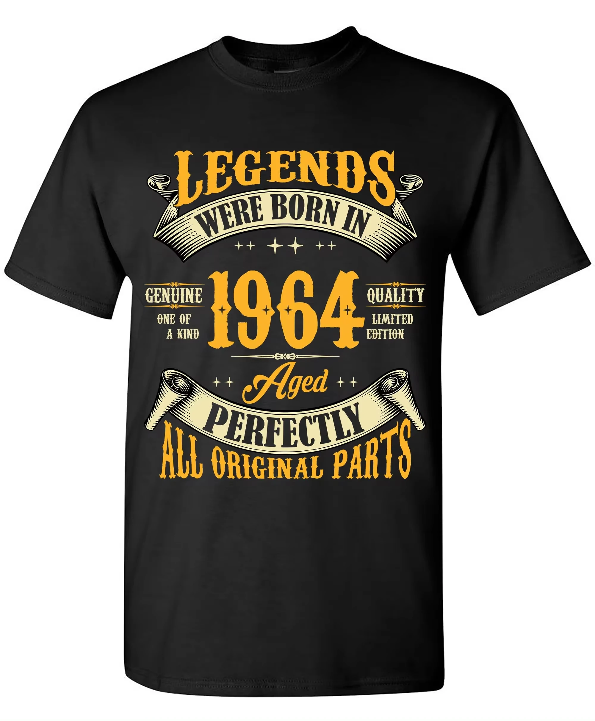 

60th Birthday Shirt for Men Legends were Born in 1964 Vintage 60 Years Old T-Shirt Fashion Cotton O-Neck Tee 50707