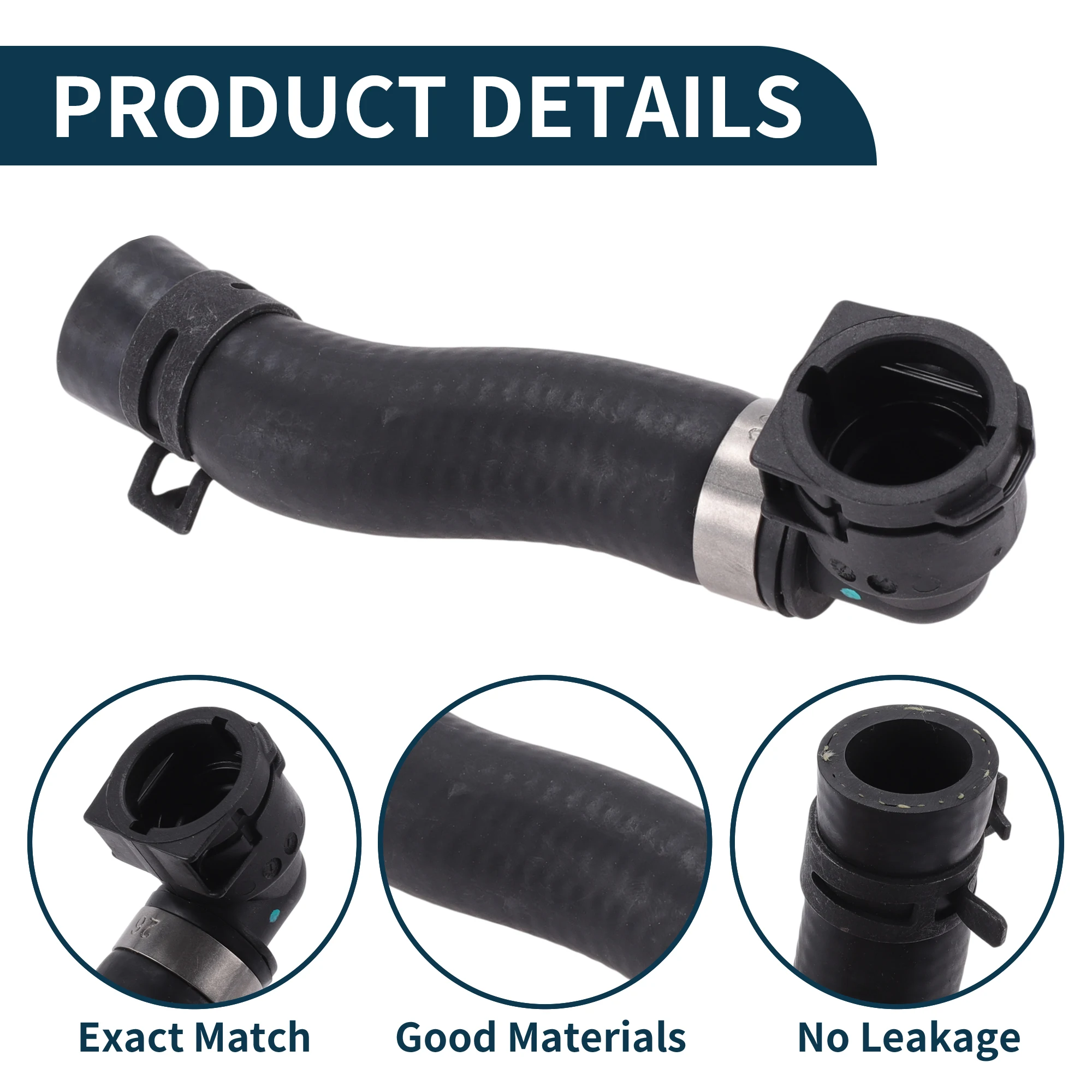 

UXCELL шланг радиатора, шланг обогревателя No PCH501880 для Land Rover для Range Rover 2002-2009, резиновая трубка охлаждающей жидкости, черная, 1 шт.