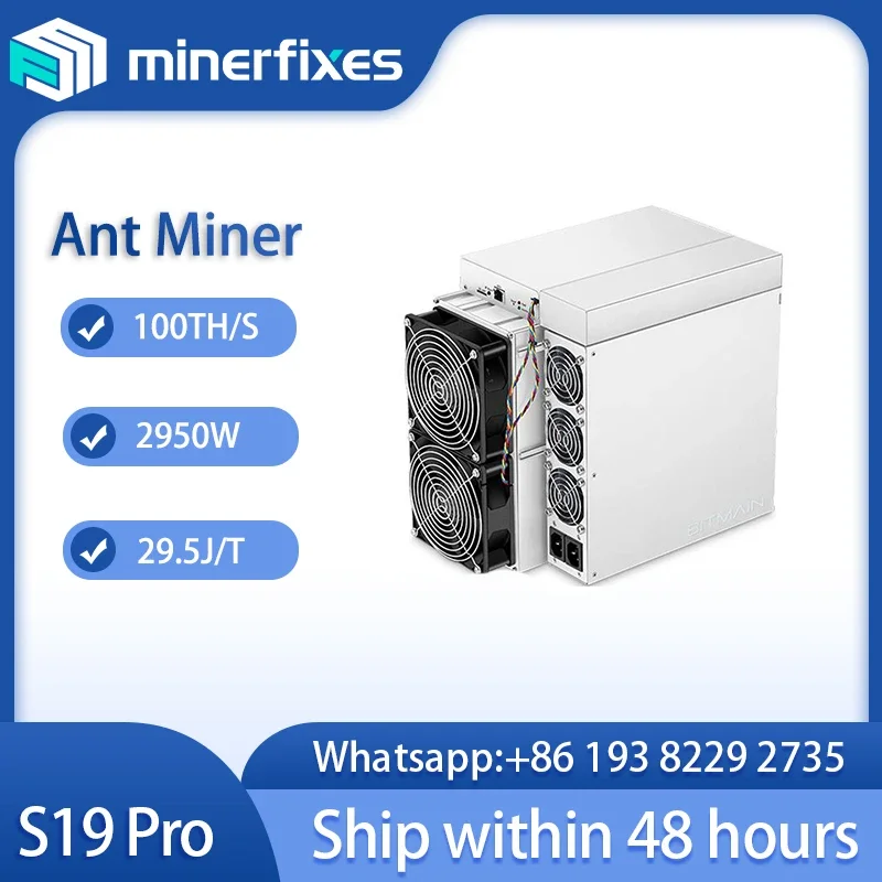 Antminer S19k Pro 120Th 2760W Asic Miner Bitmain Crypto BTC Bitcoin Miner Miningbitcoins Miner