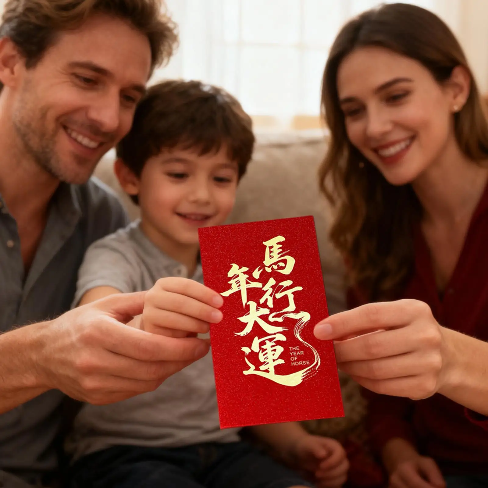 مظاريف حمراء للمال 6 قطع حزمة عملات على شكل حصان 2026 نمط سحابة ميمونة مغلفات حمراء للعام القمري الجديد للأولاد