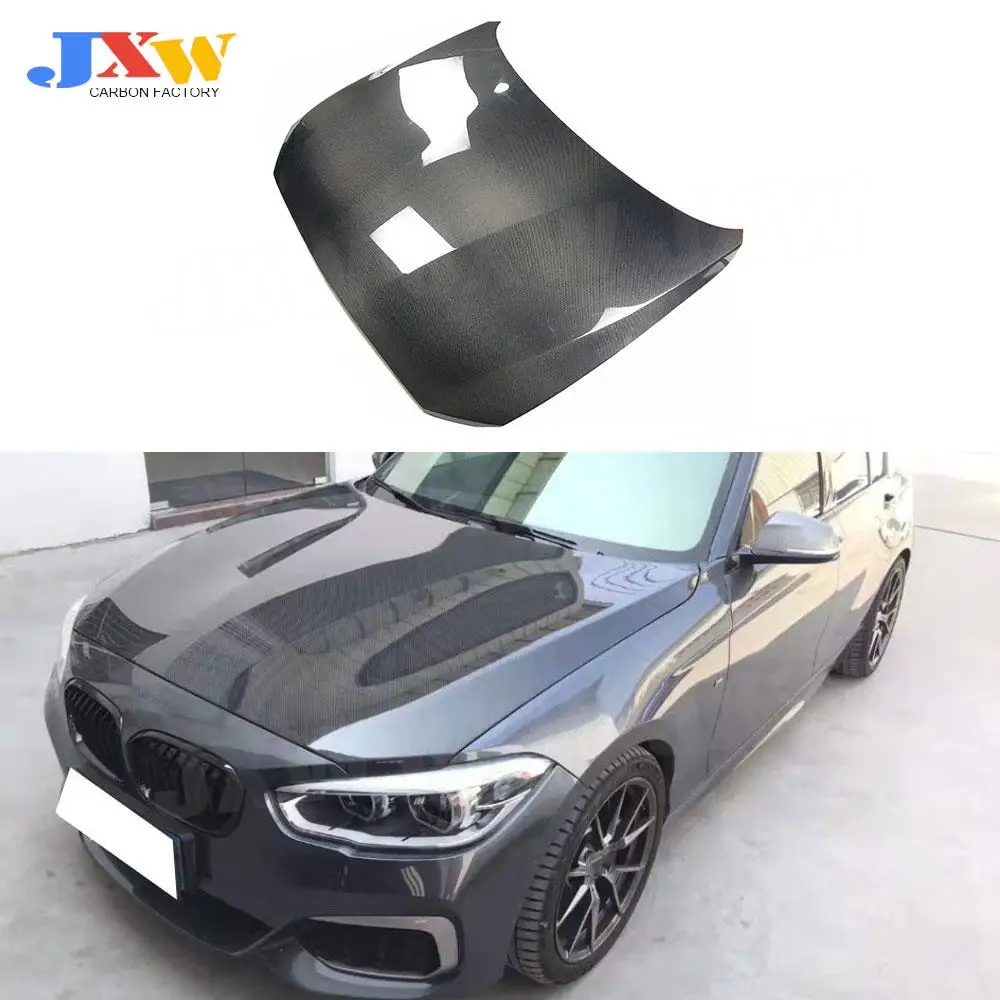 Carbon Fiber Front Engine Hood Vent Cover for BMW 1 Series F20 2016-2018 Car Bonnet Cap Car Styling