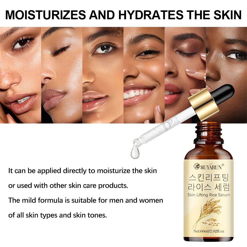 SUYARUN Glow Boosting Rice Essence Serum – Brightening Hydrating Facial Treatment with Fermented Extract & Niacinamide.