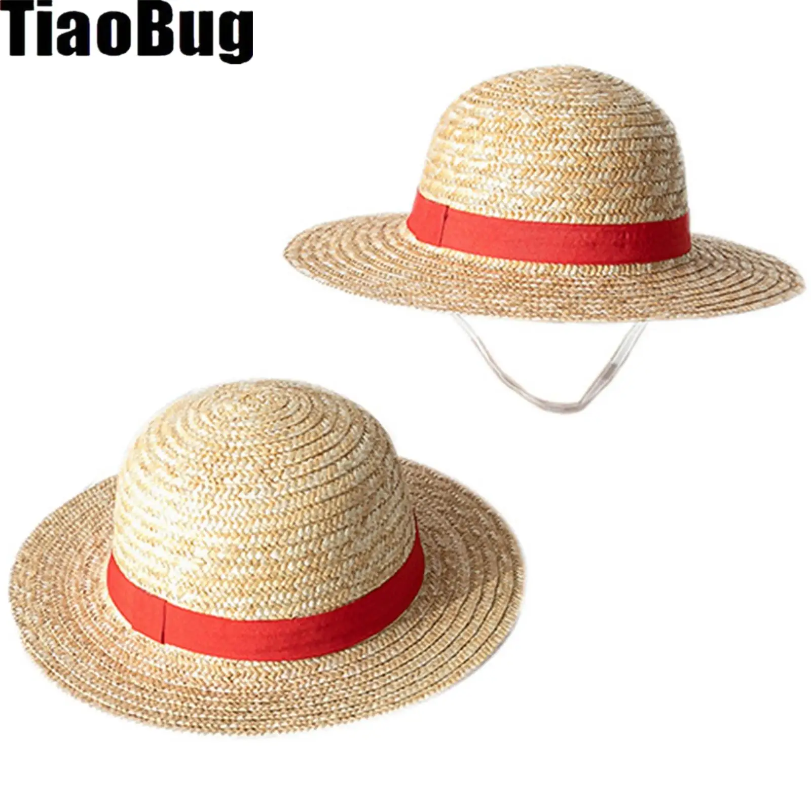 

Party Yellow Straw Hats Straw Hat Halloween Hats with String Beach Hats Performance Props for Men Women