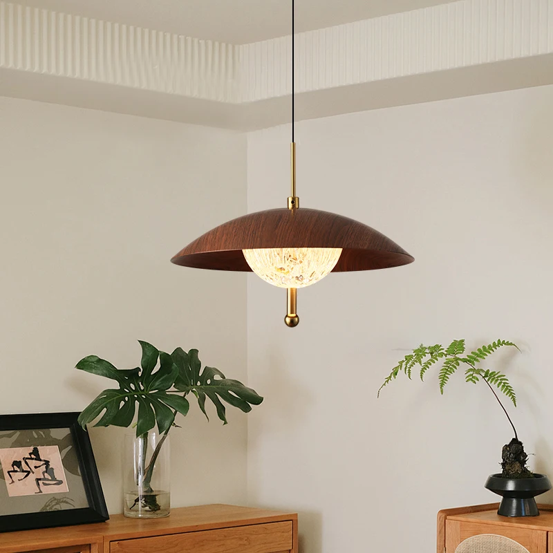 

Подвесной светильник в средневековом стиле для ресторана, цвет орех, с сенсорным управлением, для обеденного стола, бара, столовой, подъемная люстра