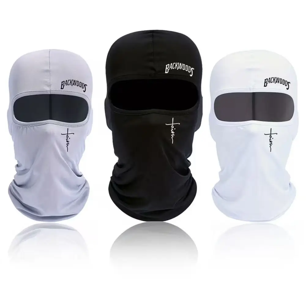 Printed Design Balaclava Hat Red Heart Pattern Letter Print Full Face Mask Windproof Material Breathable Fabric