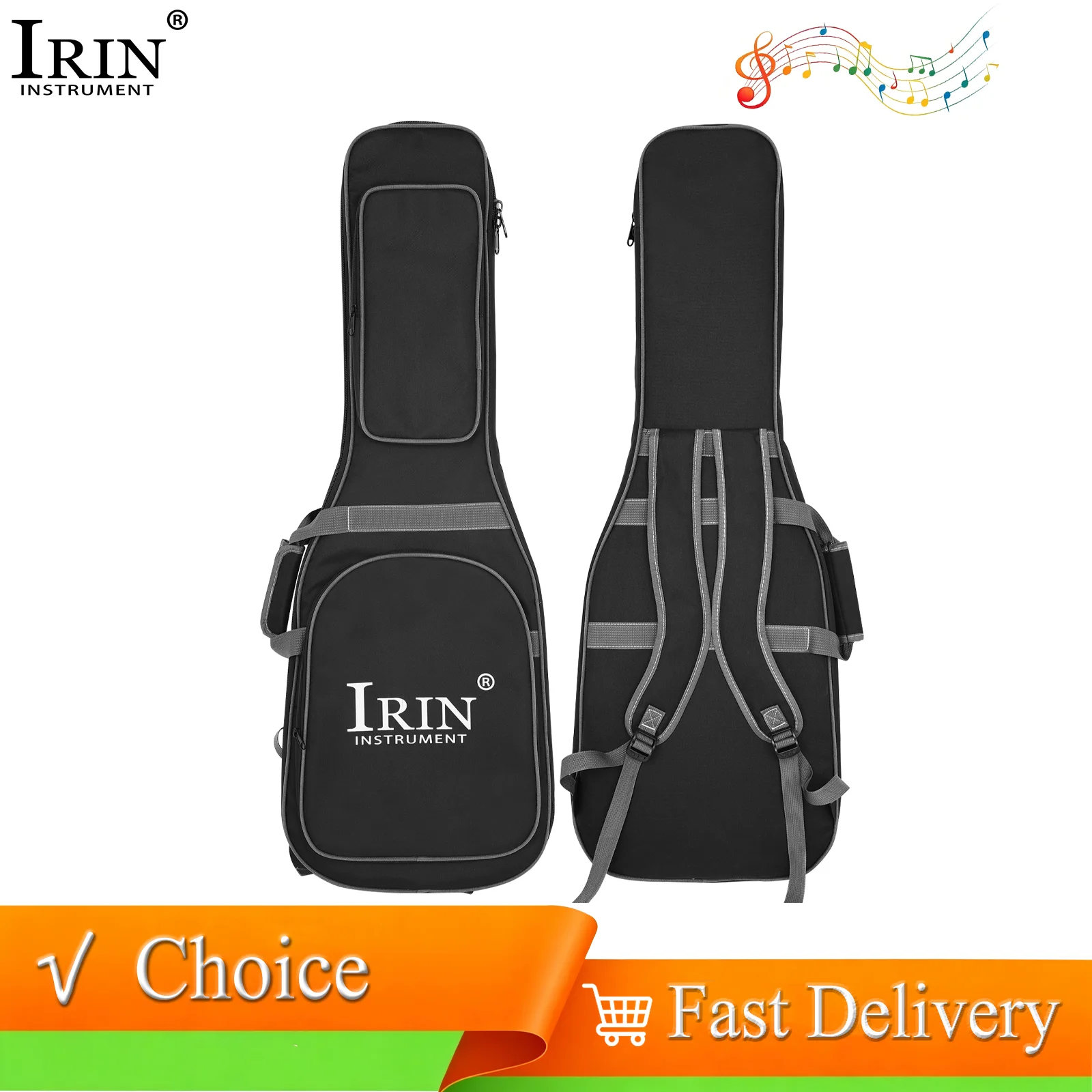 

IRIN Electric Bass Storage Case Waterproof Oxford Cloth Bag Adjustable Shoulder Strap for Backpack Guitar Portable Carrying