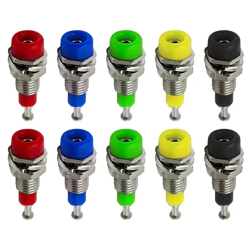 10PCS 2mm Banana Socket 2mm Test Socket Panel Socket Safety  with 2mm Banana Plug Connector