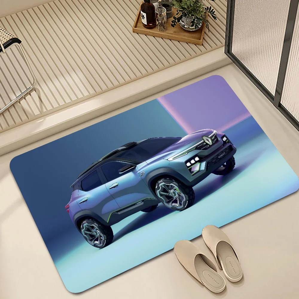 

1PC Car R-Renaults Logo Floor Mat Doormats Home Carpet Foot Mat Bathroom Absorbent Mats Anti-Slip Mats