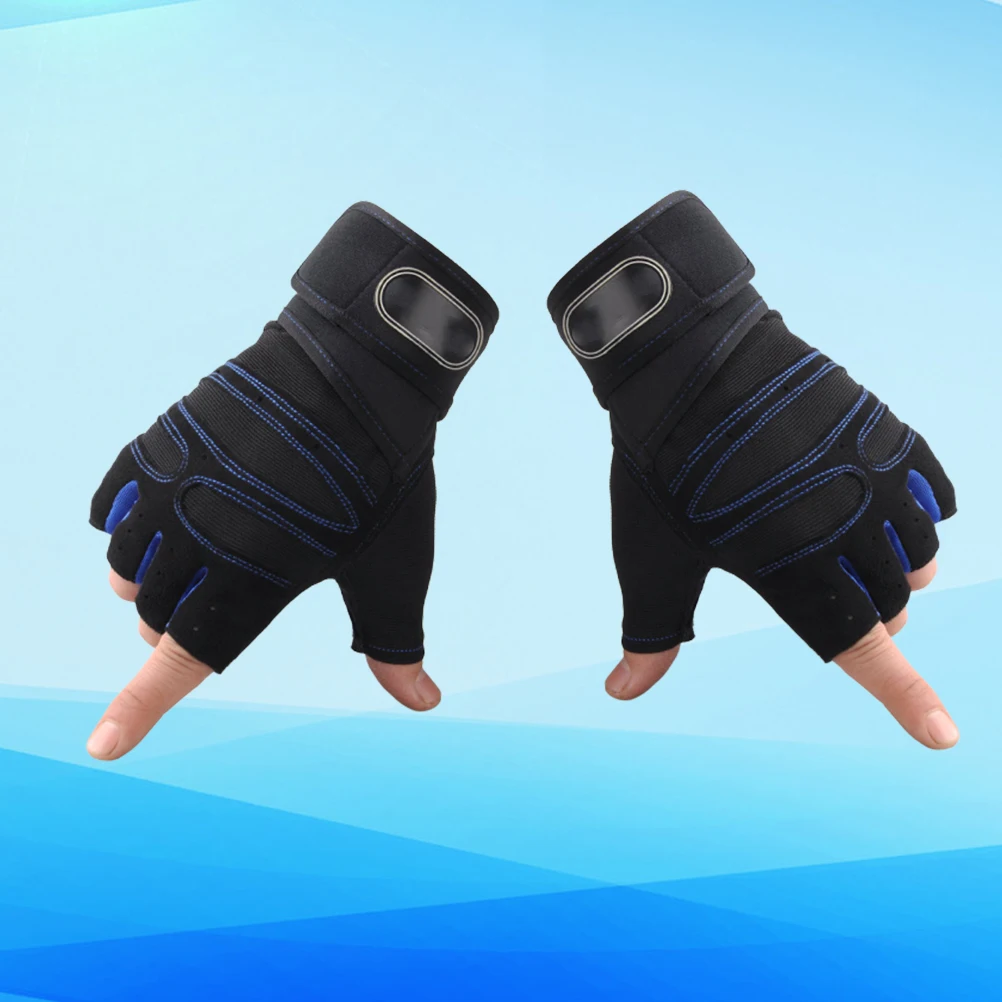 

Sports Half Finger Gloves Shock Absorbing Anti Slip Breathable Fitness Workout Weight Lifting Riding Gloves for Men Women