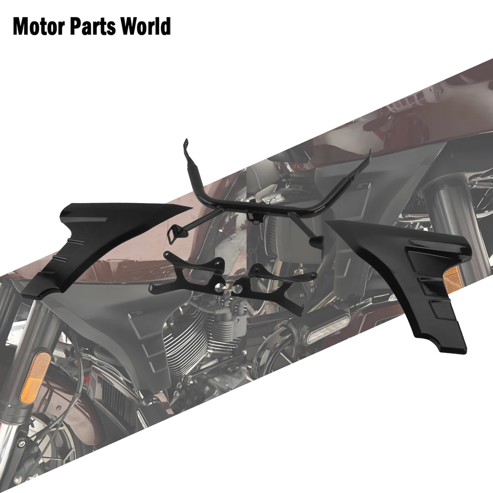 

Motorcycle Panel Spoiler Protection Cover Fairing Side Cover Gloss Black/Unpainted For Harley Touring CVO Road Glide 2023-Later