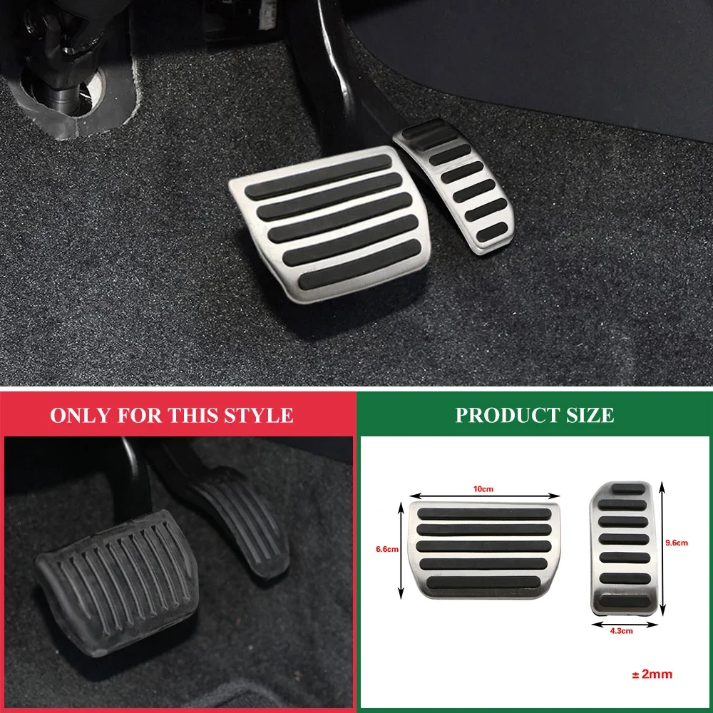 Bei mt auto pedal abdeckung für volvo s60 s60l v60 xc60 xc70 v70 s80 s80l fuß stütze gas brems pedale beläge teile aus edelstahl – Detail 1