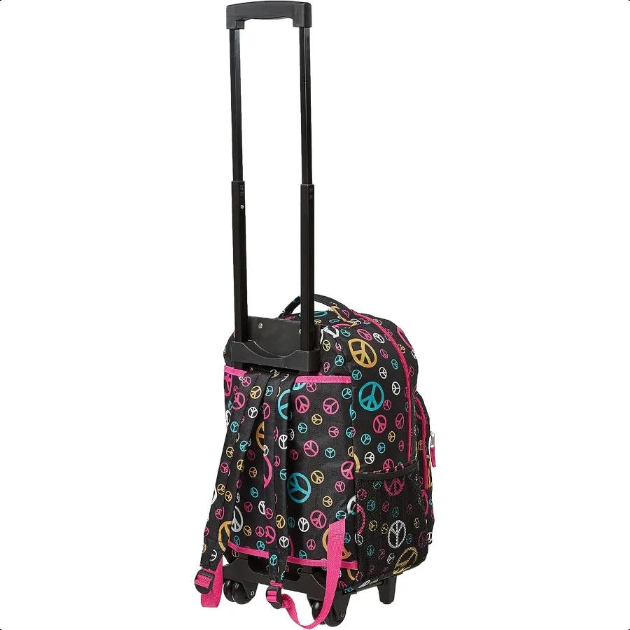 Double Handle Rolling Backpack Peace 17Inch