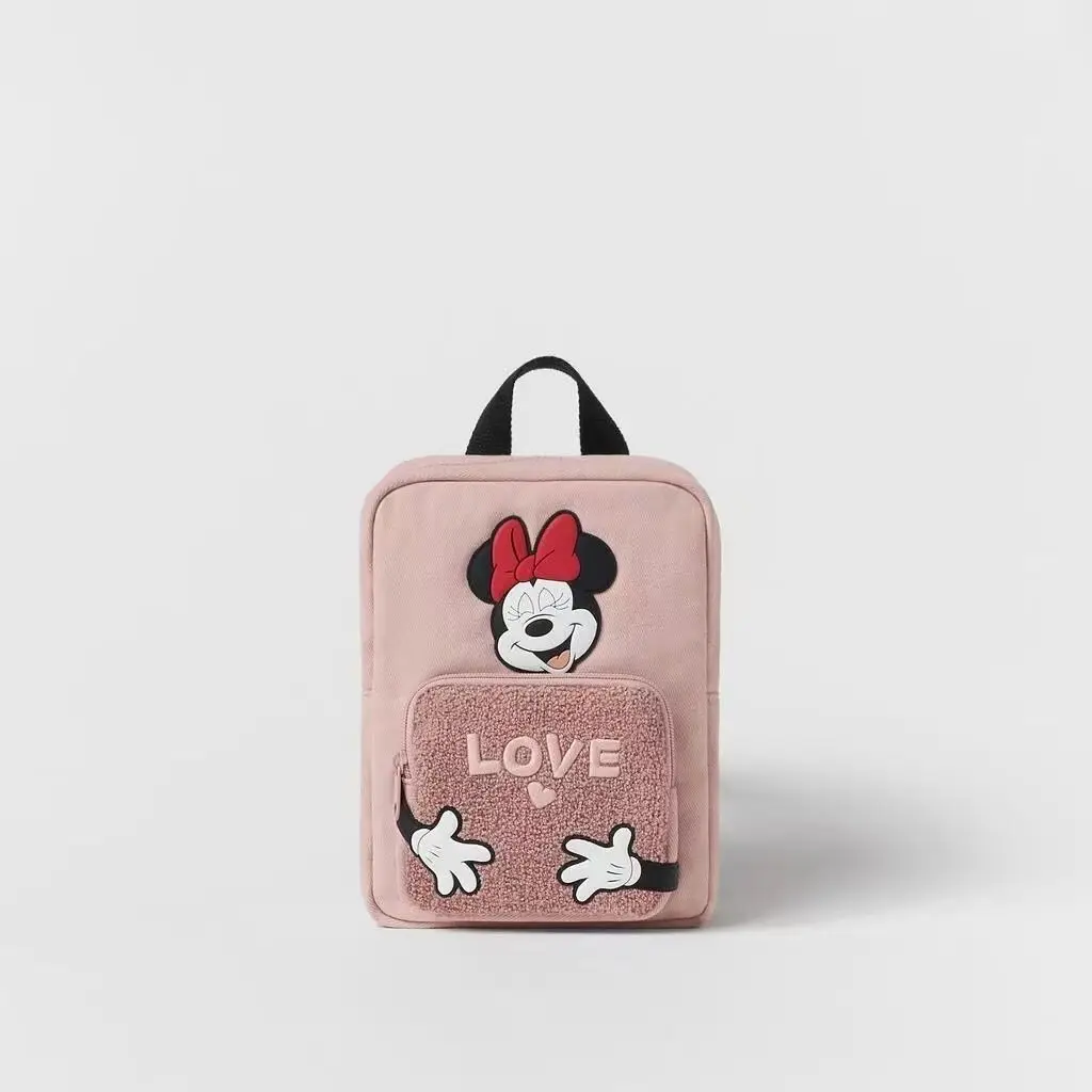 Lovely Fashion Children Bag Girls Backpack Cartoon Disney Minnie Baby Schoolbag Kindergarten Accessories Two-shoulder Bag