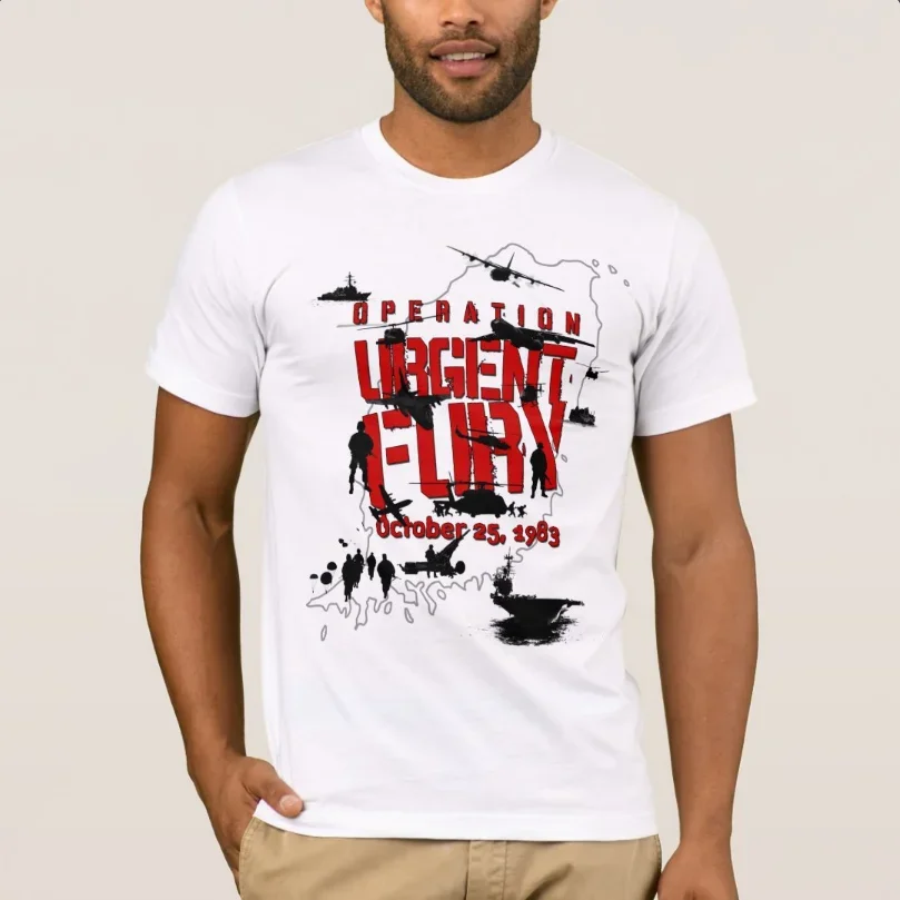 Operation Urgent Fury, The Invasion of Grenada T-Shirt 100% Cotton O-Neck Summer Short Sleeve Casual Mens T-shirt Size S-3XL