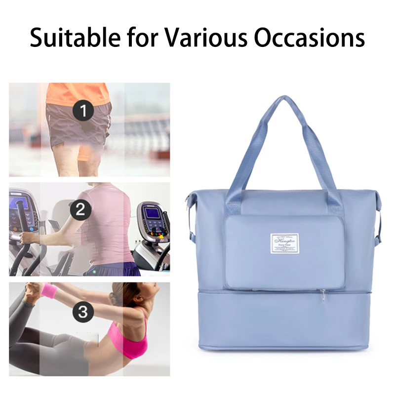 Fashion Casual Unisex Luggage Bag Oxford Solid Color Wear-resistant Waterproof Multi Pocket Large Capacity Storage Travel bag