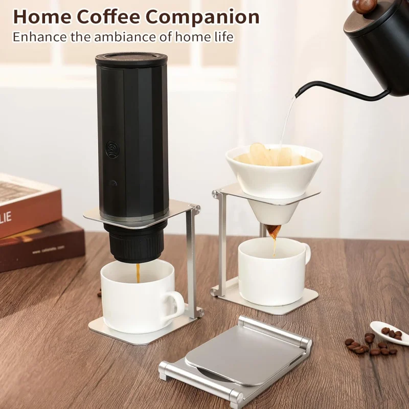 

Modern minimalist portable coffee machine stand, metal foldable, multi model outdoor lightweight rack accessories