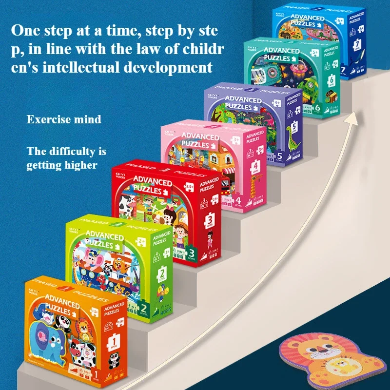 

Three-dimensional advanced children's educational toys for 3-6 years old guide educational puzzle set to develop the brain,Gifts