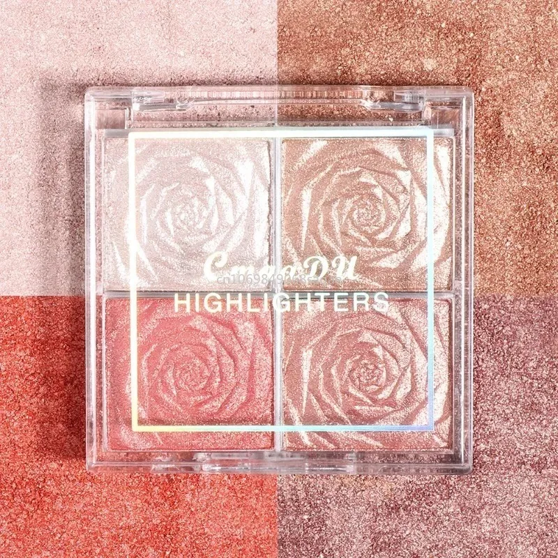 Highlighter Makeup Desert Rose Highlight Beautify Brighten Profile Ginger Baking Powder Body Shimmer Eyeshadow Palette