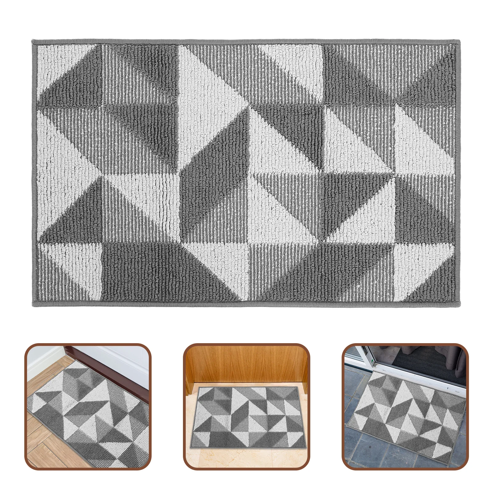 

Entry Door Mat Indoor Non-Slip Washable Geometric Design Entrance Rug for Home Floor Mat Anti-Skid Water Absorption Entryway