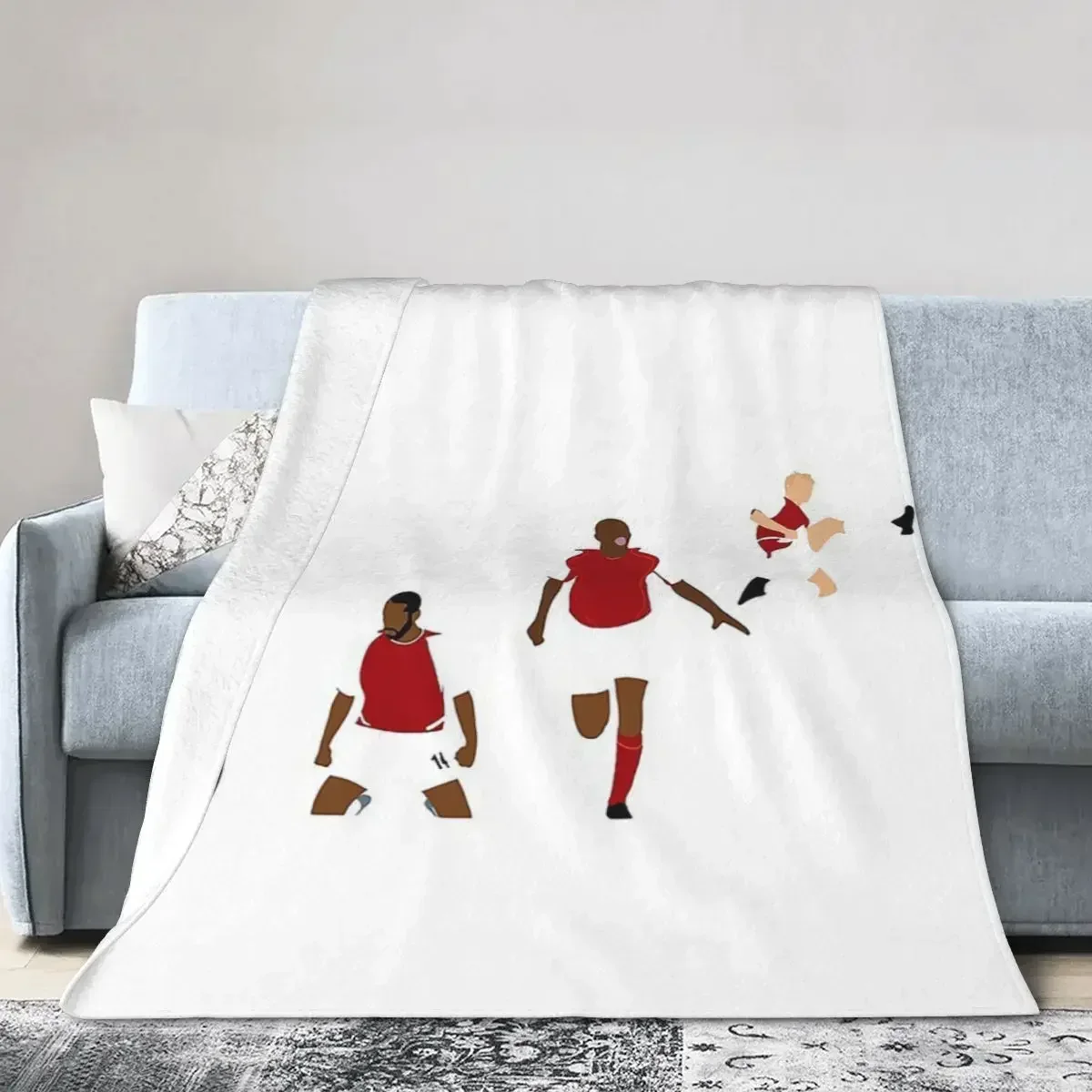 Arsenal Invincibles Minimalist Art Blankets Soft Warm Flannel Throw Blanket Cover for Bed Living room Picnic Travel Home Couch