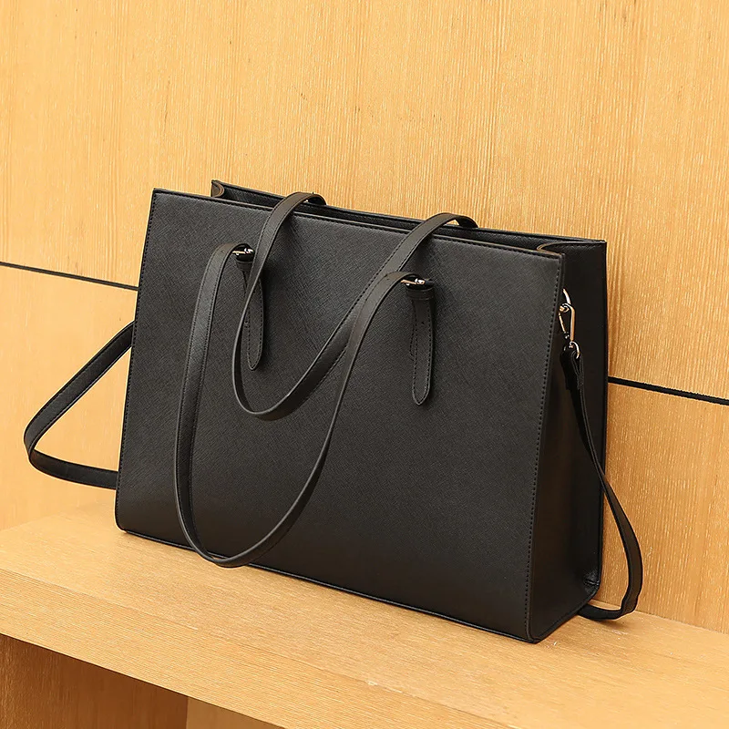 

Large Capacity Multi-Compartment New Crossgrain Laptop Tote Bag for Women Handbag