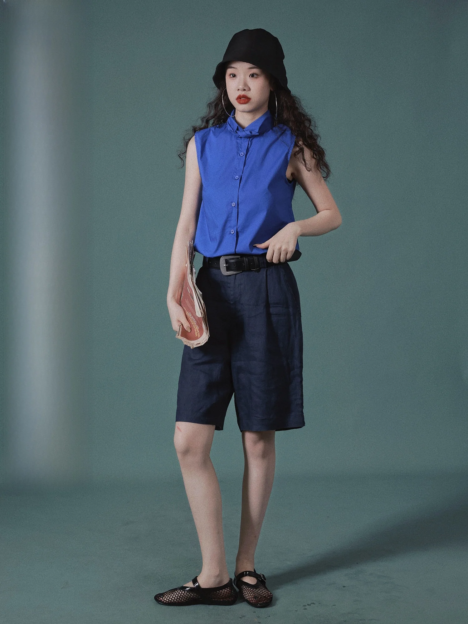 

High-End Ivy Yang Linen Straight Leg Mid-Length Casual Pants l Crease Textured Versatile Loose Fit Thin Summer Trousers