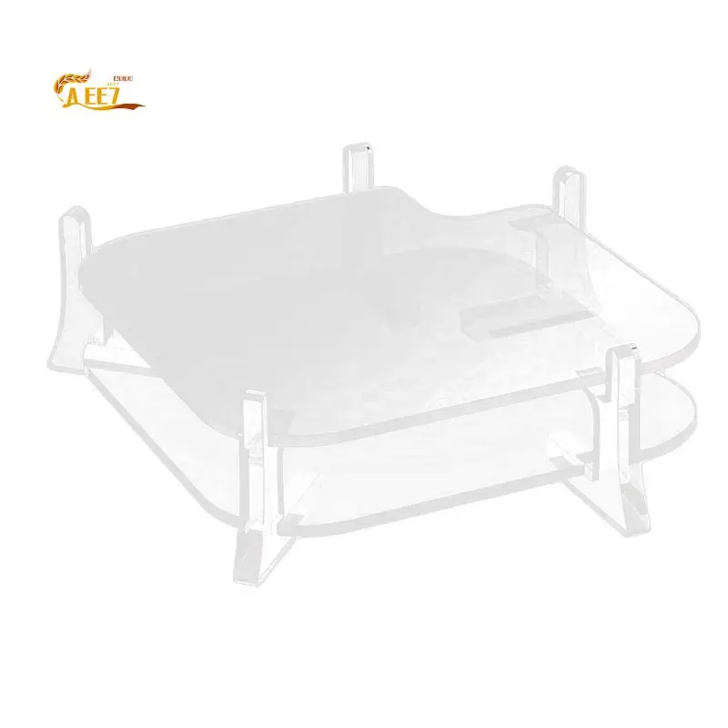 AEE7-Acrylic Desktop Stand Base For Mac Mini M4 / M4pro Push Switch Stand Convenient