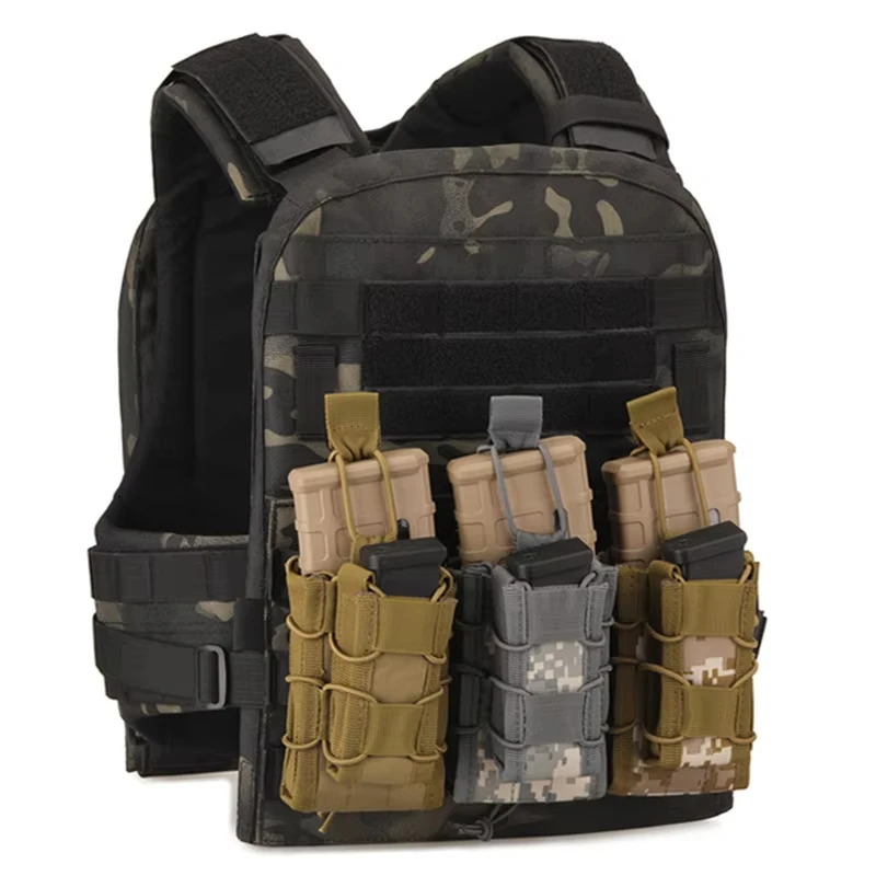 Molle Tactical Magazine Pouch Double Decker Single Airsoft Tactical AR M4 AR15 Rifle Pistol 9mm Mag Carrier Pouches Accessories