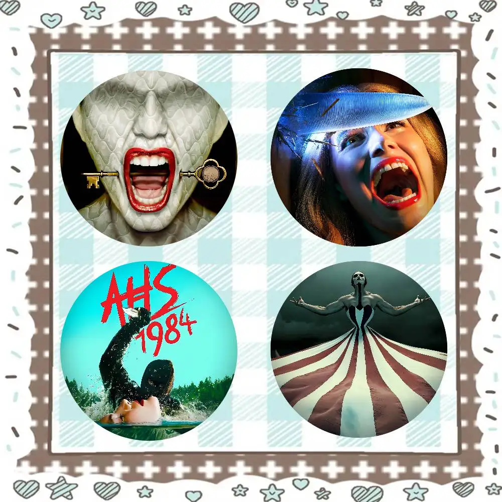 American Horror Story Movie Badges Tinplate Soft Button Pin Brooch Metal Badge Custom Jewelry Accessories Hat Bag Lapel