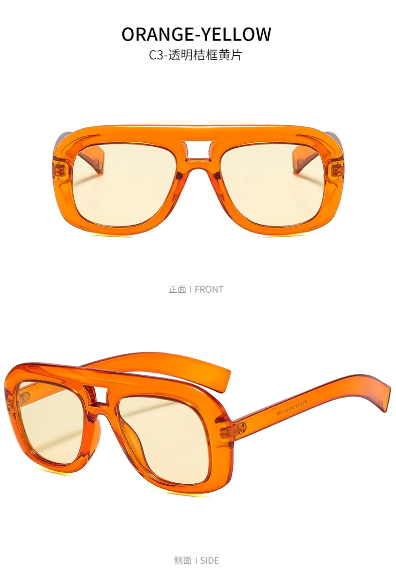 Vintage Quadratische Übergroße Sonnenbrille für Damen Neue Mode Braun Verlaufsgläser Damen Sexy Fahr- und Outdoor-Brillen UV400 – Detail 8